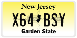 X64BSY  license plate in NJ