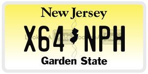 X64NPH license plate in New Jersey