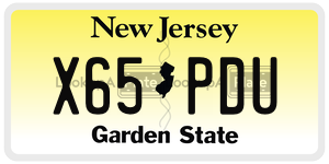 X65PDU  license plate in NJ