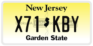 X71KBY license plate in New Jersey