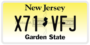 X71VFJ  license plate in NJ