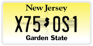 X750S1 license plate in New Jersey
