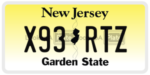 X93RTZ license plate in New Jersey