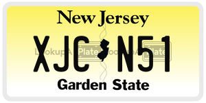 XJCN51  license plate in NJ