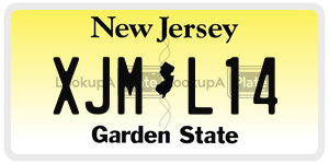 XJML14 license plate in New Jersey