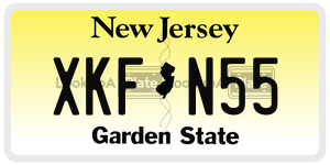 XKFN55 license plate in New Jersey