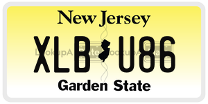XLBU86 license plate in New Jersey