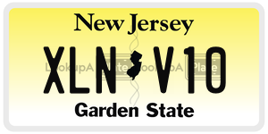 XLNV10 license plate in New Jersey