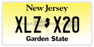 XLZX20 license plate in New Jersey
