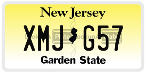 XMJG57 license plate in New Jersey