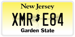 XMRE84 license plate in New Jersey
