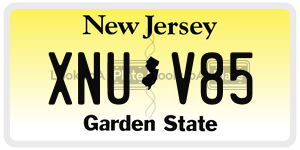 XNUV85 license plate in New Jersey