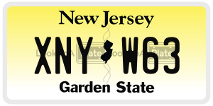 XNYW63 license plate in New Jersey