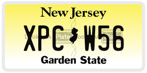 XPCW56 license plate in New Jersey