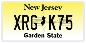 XRGK75 license plate in New Jersey