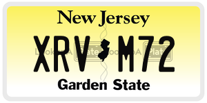 XRVM72  license plate in NJ