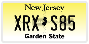 XRXS85  license plate in NJ