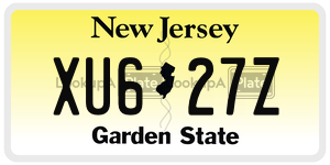 XU627Z license plate in New Jersey