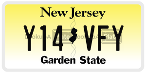 Y14VFY license plate in New Jersey