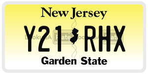 Y21RHX license plate in New Jersey