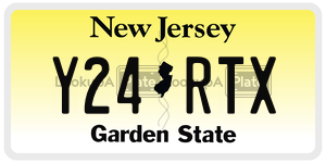Y24RTX license plate in New Jersey