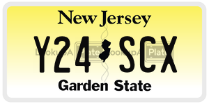 Y24SCX license plate in New Jersey
