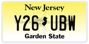 Y26UBW  license plate in NJ