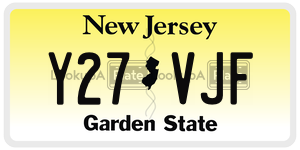Y27VJF  license plate in NJ