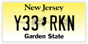Y33RKN license plate in New Jersey