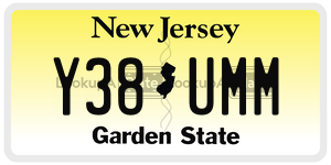 Y38UMM  license plate in NJ