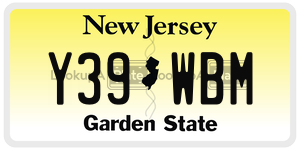 Y39WBM  license plate in NJ