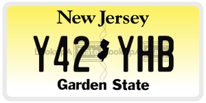 Y42YHB  license plate in NJ