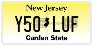 Y50LUF  license plate in NJ