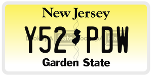 Y52PDW license plate in New Jersey