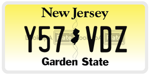 Y57VDZ  license plate in NJ