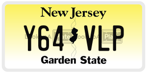 Y64VLP license plate in New Jersey