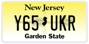 Y65UKR license plate in New Jersey