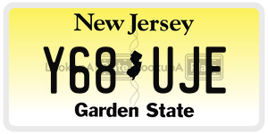 Y68UJE license plate in New Jersey