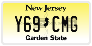 Y69CMG  license plate in NJ