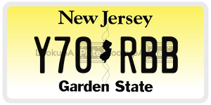 Y70RBB license plate in New Jersey