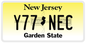 Y77NEC license plate in New Jersey