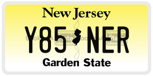Y85NER license plate in New Jersey