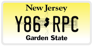 Y86RPC license plate in New Jersey