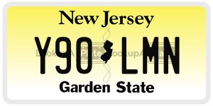 Y90LMN  license plate in NJ
