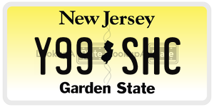 Y99SHC license plate in New Jersey