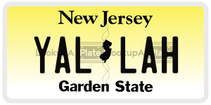 YALLAH  license plate in NJ