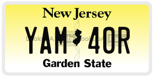 YAM40R license plate in New Jersey