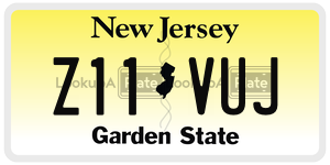 Z11VUJ  license plate in NJ