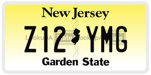 Z12YMG  license plate in NJ