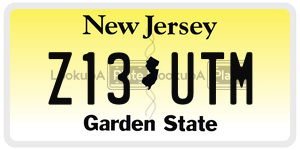 Z13UTM  license plate in NJ